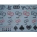 Временные татуировки в ассортименте Waterproof body tattoo stickers